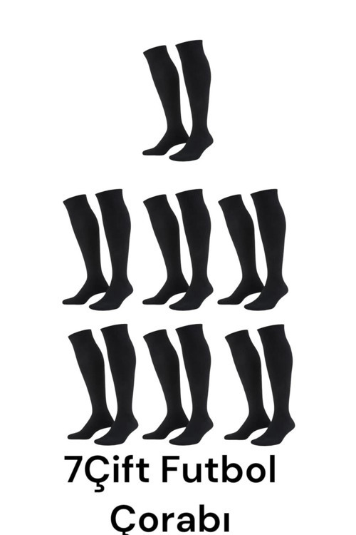 7 Adet Yetişkin Futbol Maç Çorabı 40-45 Futbol Tozluk Futbol Halısaha Çorabı Konç Halı Saha Çorabı