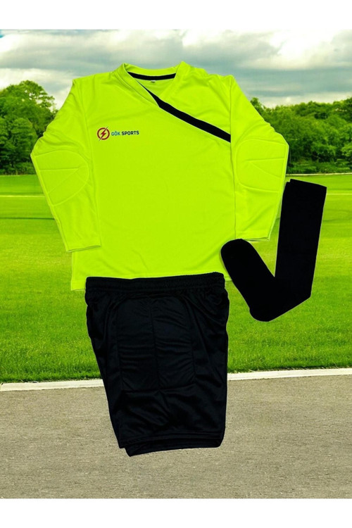 Buffon Junior Goalkeeper Kapıcı Çocuk Kaleci Sünger Destekli Forma Şort Takımı