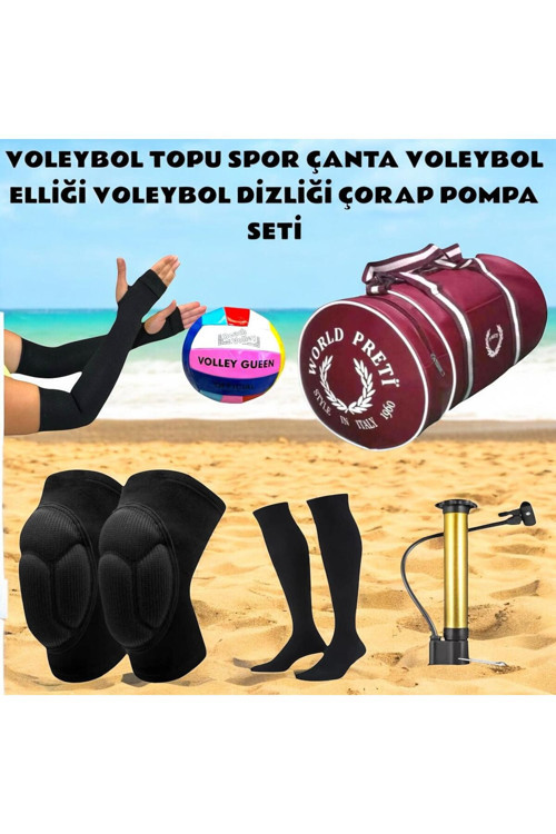 Voleybol Topu Voleybol Dizliği Voleybol Elliği Voleybol Çorabı Spor Çantası Voleybol Pompa Seti