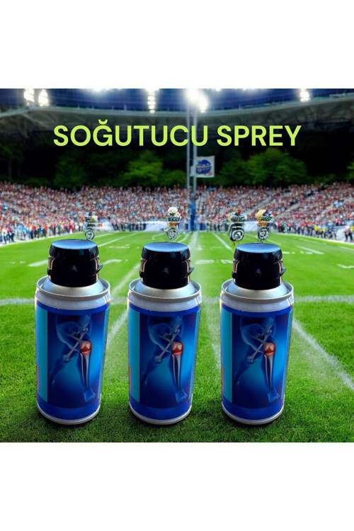 3 Adet Futbol Sporcu Sağlığı Ve Sporcu Soğutucu Sprey