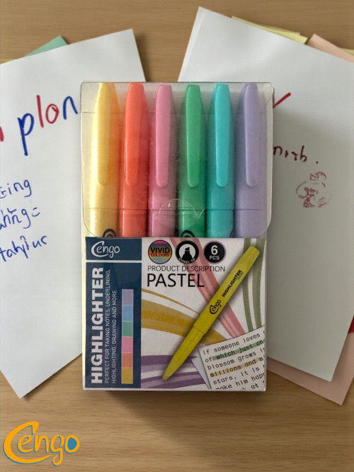 6 lı Kalem Tip Highlighter Fosforlu Kalem