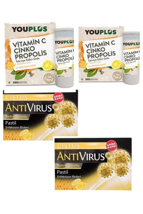 2 Ad Vitamin C Çinko Propolis 2 Adet Antivirüs Pastil Cistus Ballı Limonlu