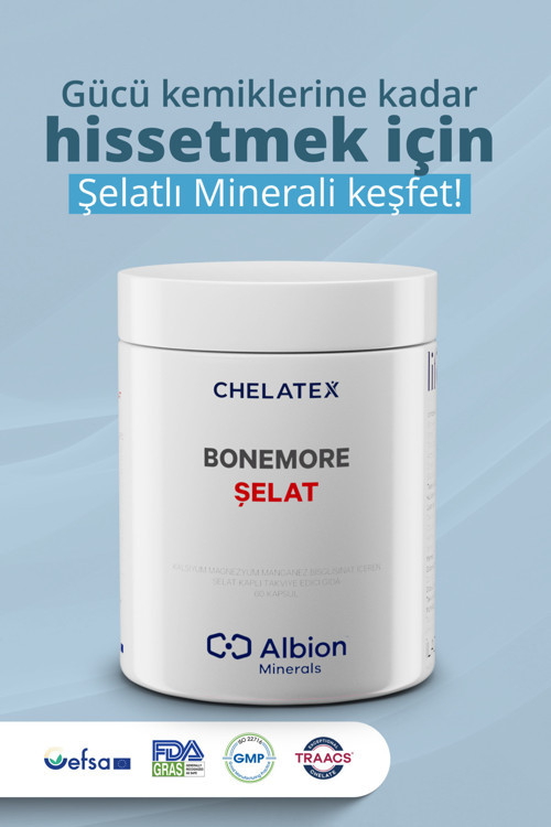 Bonemore Şelat Albion Mineral 60 Kapsül