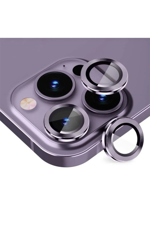 Iphone 14 pro 14 pro max lens koruyucu Derin mor