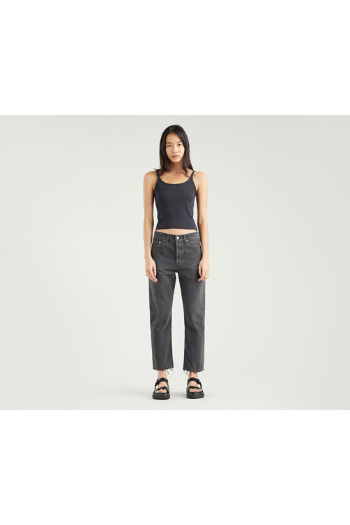 Kadın 501 Minimalist Crop Jean Pantolon - Yüksek Bel