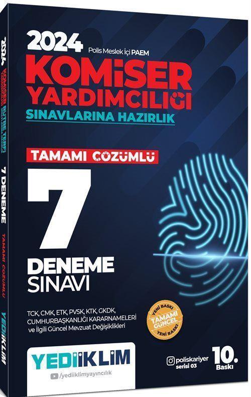 2024 Polis Meslek İçi PAEM Komiser Yardımcılığı Sınavlarına Hazırlık Tamamı Çözümlü 7 Deneme Sınavı