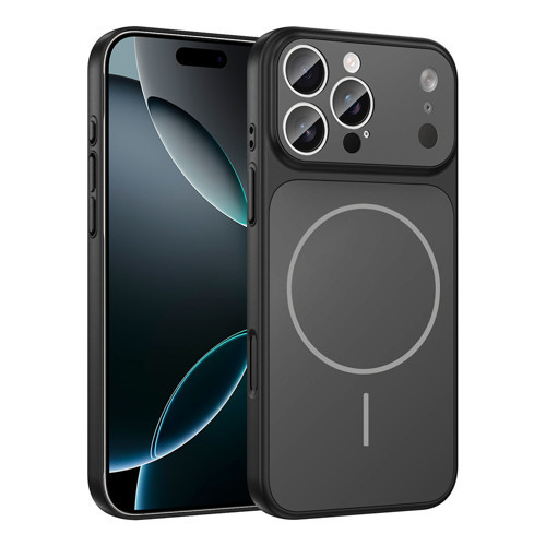 iPhone 14 Pro Max Kılıf MKST M-Safe Şarj Özellikli Kamera Korumalı Formen Kapak - Siyah