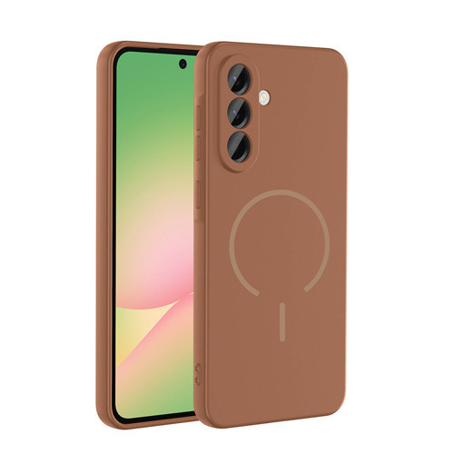 Galaxy A36 Kılıf M-safe Şarj Özellikli MKST Meta Kapak - Kahverengi