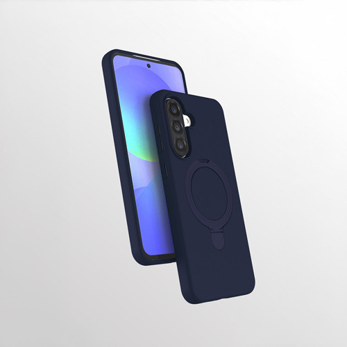 Galaxy A56 Kılıf M-safe Şarj Özellikli Standlı MKST Samara Kapak - Lacivert