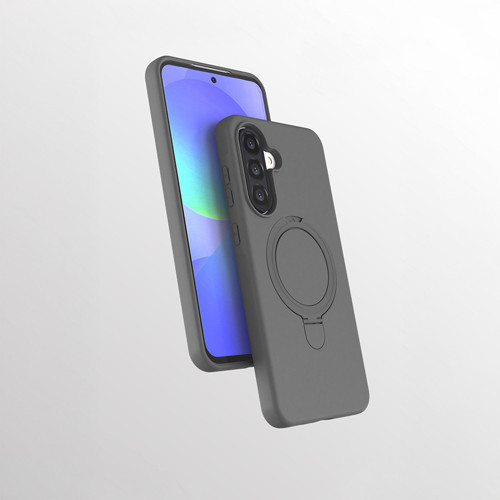 Galaxy A56 Kılıf M-safe Şarj Özellikli Standlı MKST Samara Kapak - Titanyum-Gri