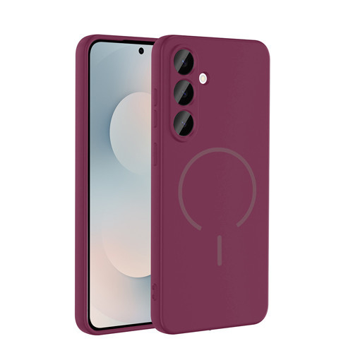 Galaxy S25 FE Kılıf M-safe Şarj Özellikli MKST Meta Kapak - Mürdüm