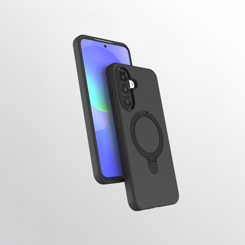 Galaxy A56 Kılıf M-safe Şarj Özellikli Standlı MKST Samara Kapak - Siyah