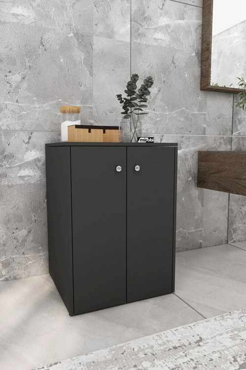 Veltra Kapaklı Çamaşır Makinesi Dolabı Kurutma Makinesi Alt Dolabı Antrasit