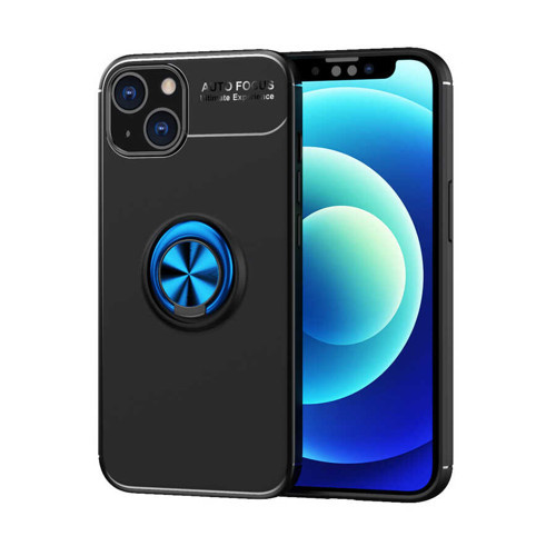 iPhone 13 Mini Uyumlu MKST Ravel Silikon Kılıf-Siyah-Mavi