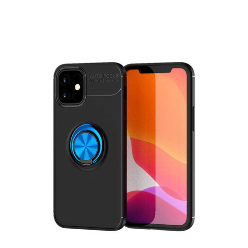 iPhone 12 Mini Uyumlu MKST Ravel Silikon Kılıf-Siyah-Mavi