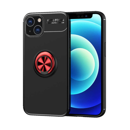 iPhone 13 Uyumlu MKST Ravel Silikon Kılıf-Siyah-Kırmızı