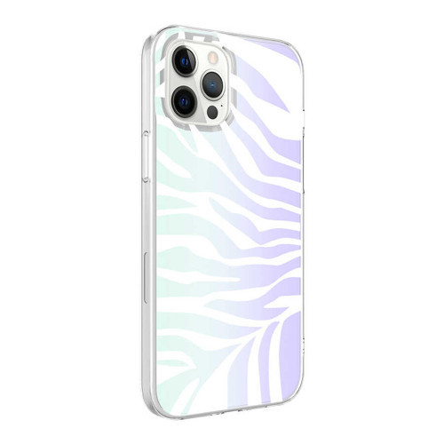 iPhone 12 Pro Max Uyumlu MKST M-Blue Desenli Kılıf-Zebra No1