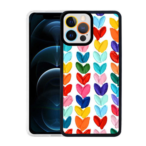 iPhone 13 Pro Uyumlu MKST M-Fit Desenli Kılıf-Heart No6