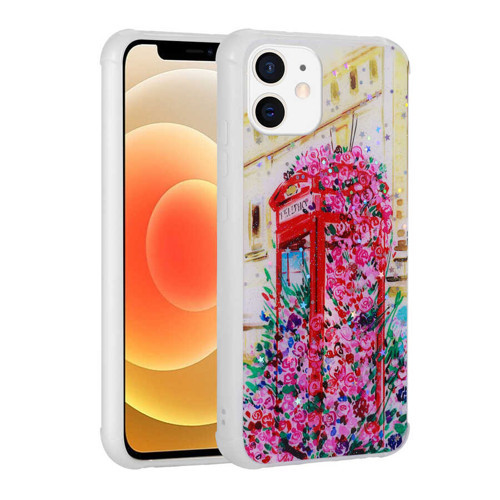 iPhone 12 Uyumlu Simli Desenli Kamera Korumalı Parlak MKST Popy Kılıf-Kulübe