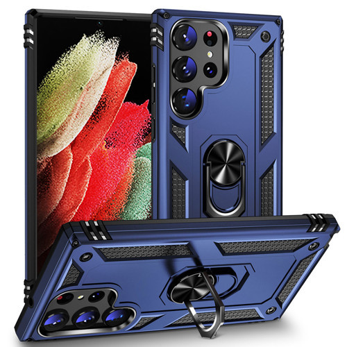 Galaxy S23 Ultra Uyumlu MKST Vega Kılıf-Mavi