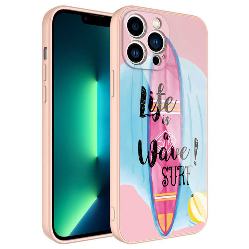 iPhone 13 Pro Max Uyumlu Kamera Korumalı Desenli Sert Silikon MKST Epoksi Kılıf-NO10