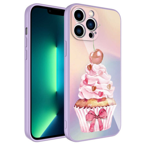 iPhone 13 Pro Max Uyumlu Kamera Korumalı Desenli Sert Silikon MKST Epoksi Kılıf-NO11