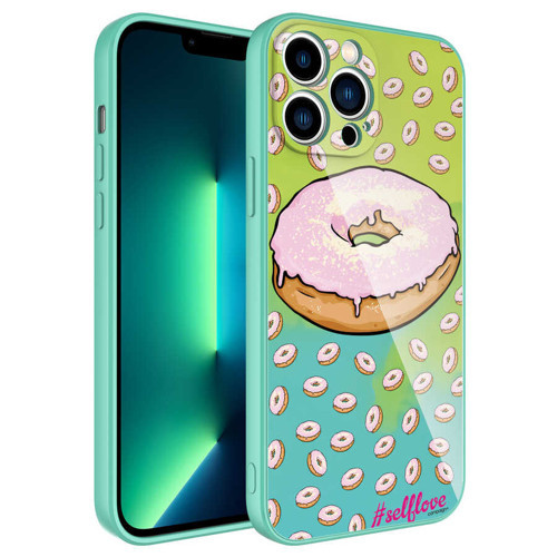 iPhone 12 Pro Max Uyumlu Kamera Korumalı Desenli Sert Silikon MKST Epoksi Kılıf-NO12