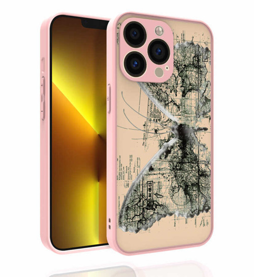 iPhone 13 Pro Max Uyumlu Desenli Kamera Korumalı Parlak MKST Nora Kılıf-NO4