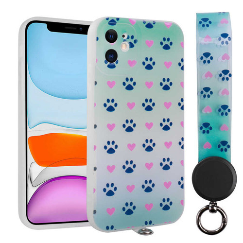 iPhone 11 Uyumlu Desenli El Askılı İpli MKST Arte Silikon Kılıf-NO10