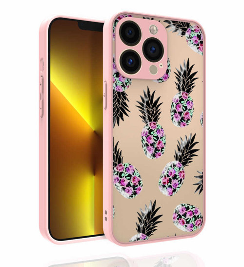 iPhone 13 Pro Max Uyumlu Desenli Kamera Korumalı Parlak MKST Nora Kılıf-NO1