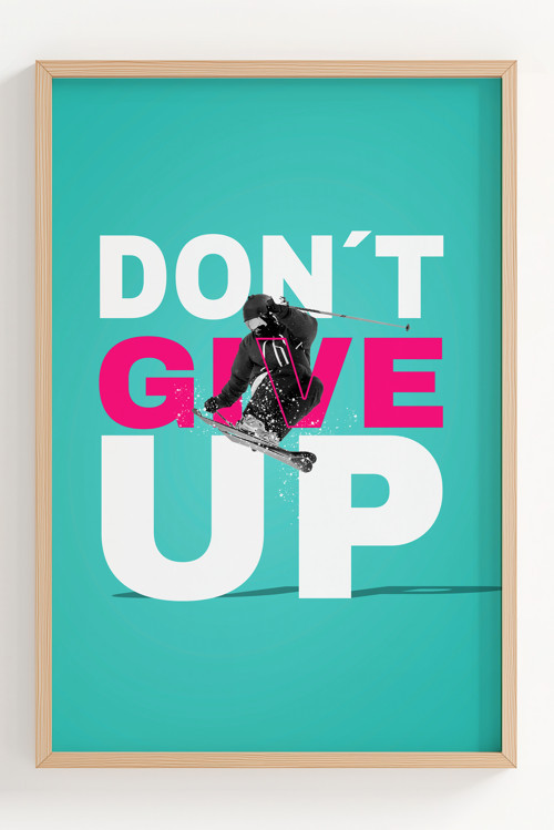 Don’t Give Up Kayak Temalı Çerçeveli Motivasyon Posterleri