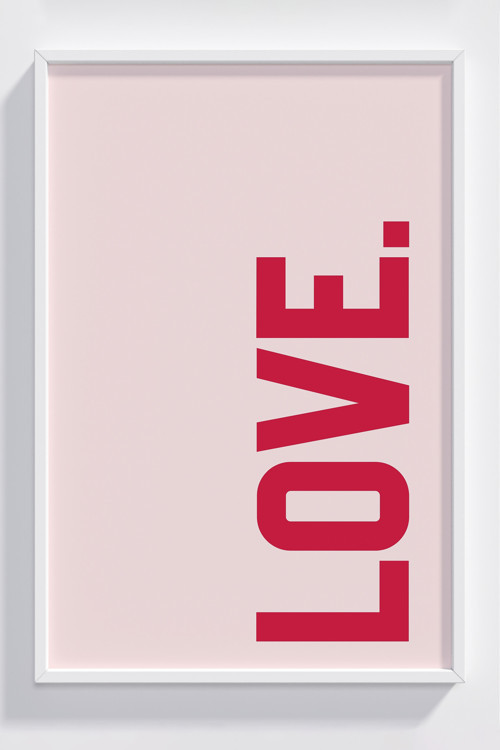 Love Temalı Modern Çerçeveli Dekoratif Poster