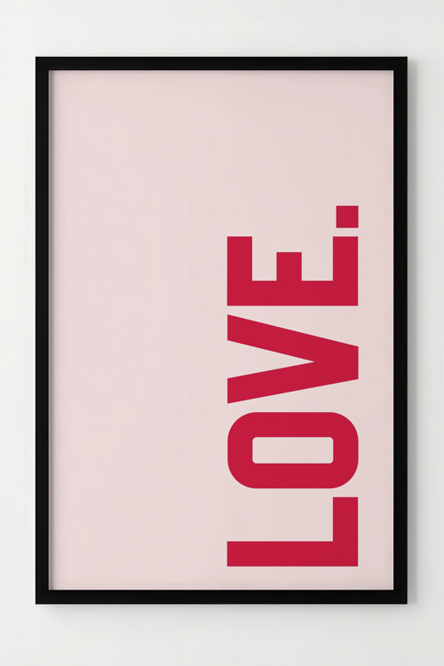Love Temalı Modern Çerçeveli Dekoratif Poster