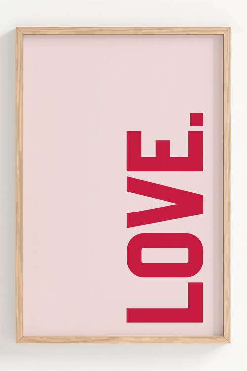 Love Temalı Modern Çerçeveli Dekoratif Poster