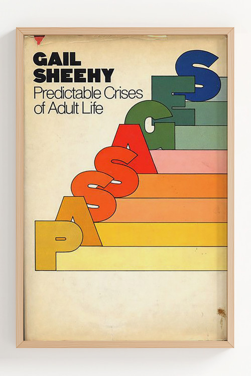 Retro Tasarım Çerçeveli Poster - Gail Sheehy Predictable Crises of Adult Life