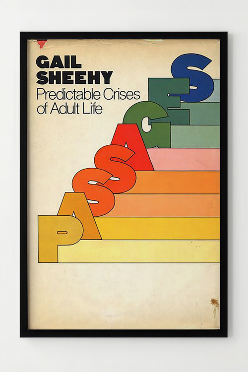 Retro Tasarım Çerçeveli Poster - Gail Sheehy Predictable Crises of Adult Life