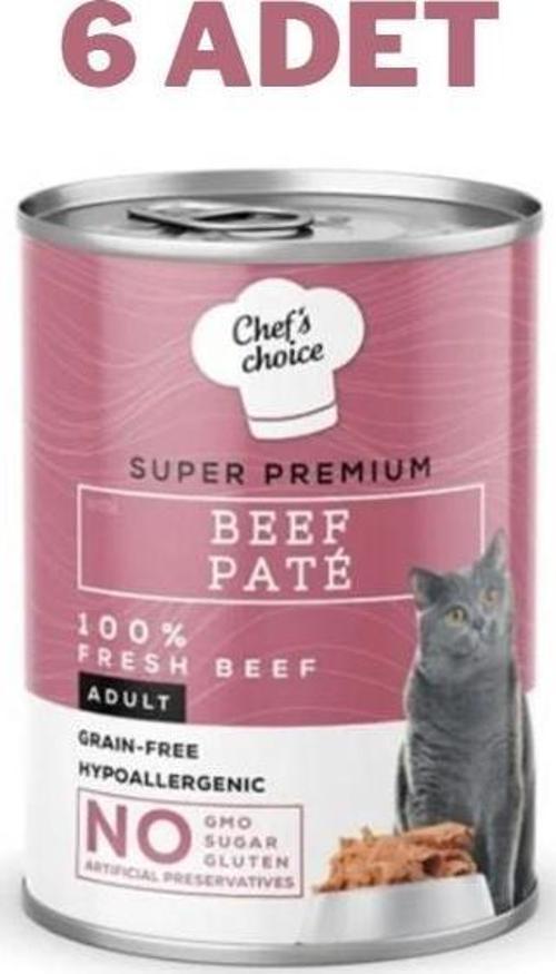 Beef Biftekli Pate Kedi Konservesi 6 x 400 gr