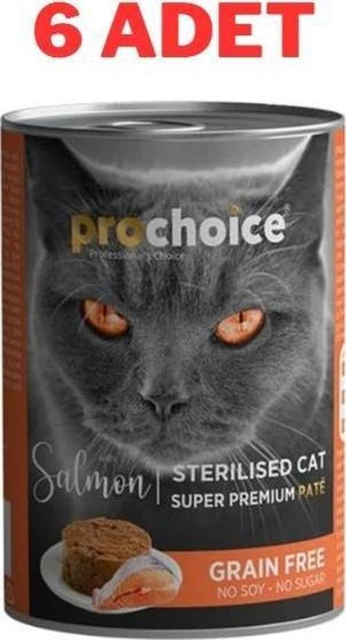 Adult Cat Sterilised Salmon Pate Kedi Konservesi 6 x 400 gr
