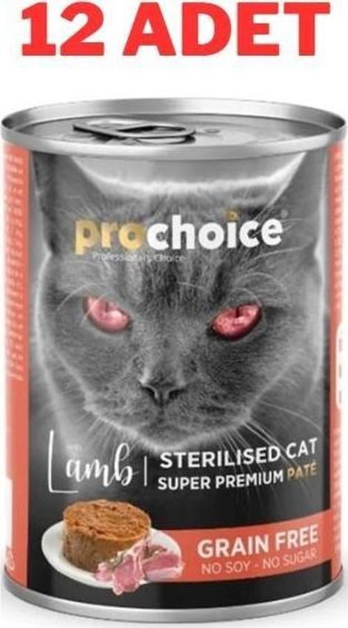 Adult Cat Sterilised Lamb Pate Kedi Konservesi 12 x 400 gr