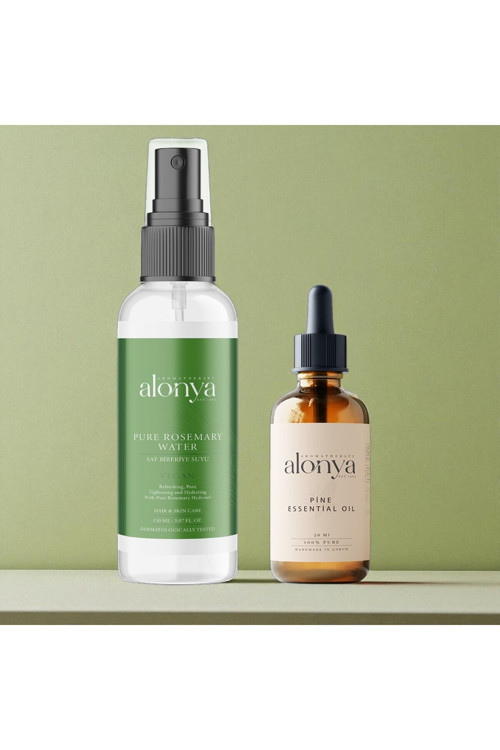 Biberiye Hidrosolü 150ml & Çam Ağacı Yağı 50, Gözenek Sıkılaştırıcı & Doğal Yağ Dengeleyici Set