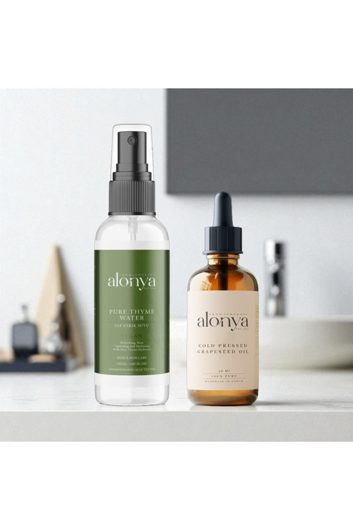 Doğal Tonik ve Yağ, Kekik Hidrosolü 150ml, Üzüm Çekirdeği Yağı50ml 2'li Seti