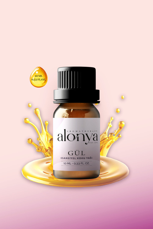 Gül Esansiyel Uçucu Koku Yağı Buhurdanlık Esansı Oda Kokusu ve Aromaterapi Yağı 10 ML
