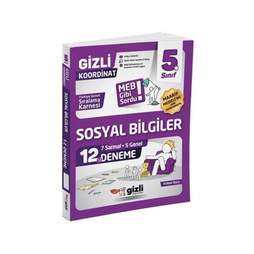 Gizli Yayınları 5. Sınıf Sosyal Bilgiler 12'li Deneme-Meb Gibi Sordu