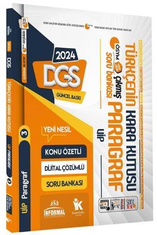 2024 DGS Türkçenin Kara Kutusu (3. Cilt) - Paragraf Konu Konu Çıkmış Sorular Soru Bankası