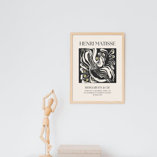 Henri Matisse Duvar Tablosu Çerçeveli 2'lü Set Ahşap Renk 30 x 42 Boyut/Ebat