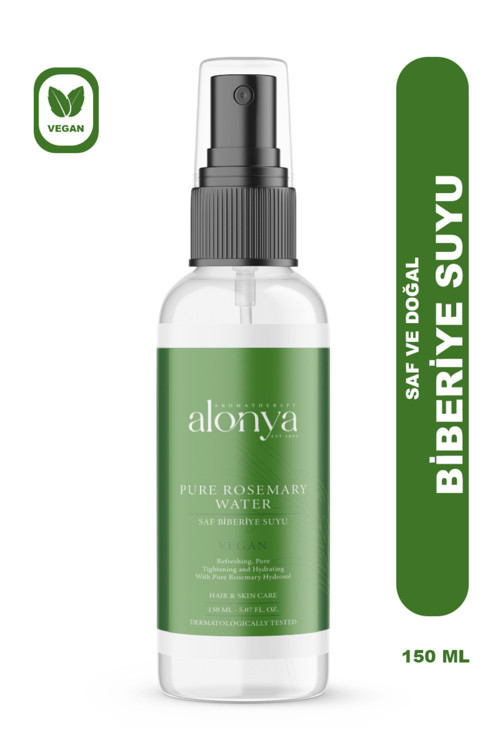 Pure Rosemary Saf Biberiye Hidrosolü Dökülme Karşıtı Hızlı Saç Uzatma Etkili Saç Toniği 150 ml