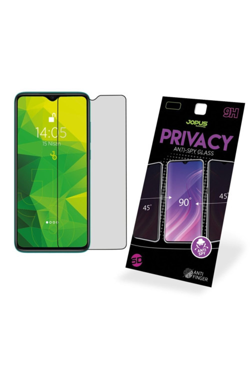 Xiaomi Redmi Note 8 Pro Hayalet Ekran Privacy Görünmez Gizli Tam Kaplayan Kırılmaz Cam