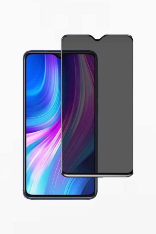 Redmi Note 8 Pro Gizlilik Filtreli Hayalet Karartmalı Tam Kaplayan Cam Ekran Koruyucu Siyah