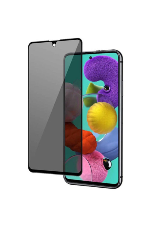 Samsung A31 Siyah Gizlilik Filtreli Privacy Seramik Hayalet Ekran Koruyucu Yanlardan Görünmez