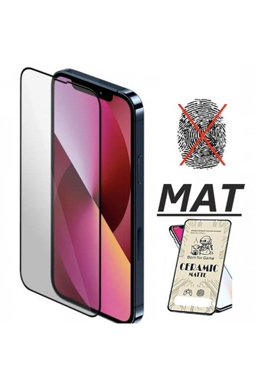 Iphone 13 Pro Max Mat Seramik Cam Nano Esnek Kırılmaz Full Tam Kaplayan Ekran Koruyucu